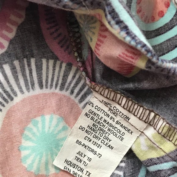 Baxter & Beatrice Multi Colored Abstract Shift Dress Mixed Print Girls Size 6 - Picture 7 of 10
